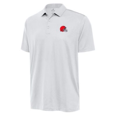 Antigua NFL Cleveland Browns Men's Ellipse Polo Tall, White, 4XL Tall