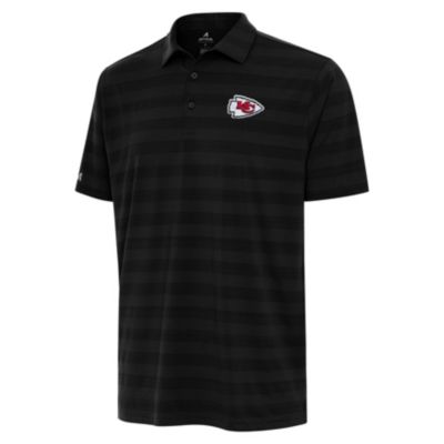 Antigua NFL Kansas City Chiefs Men's Tunnel Polo Tall, Black, XL Tall