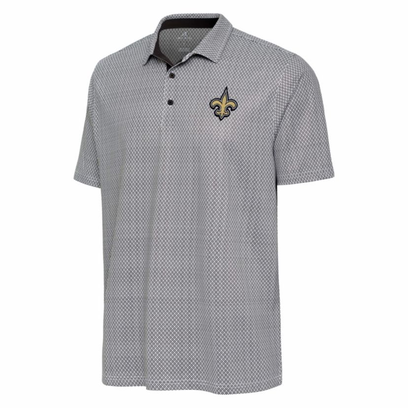 Antigua NFL New Orleans Saints Mens Intersect Polo