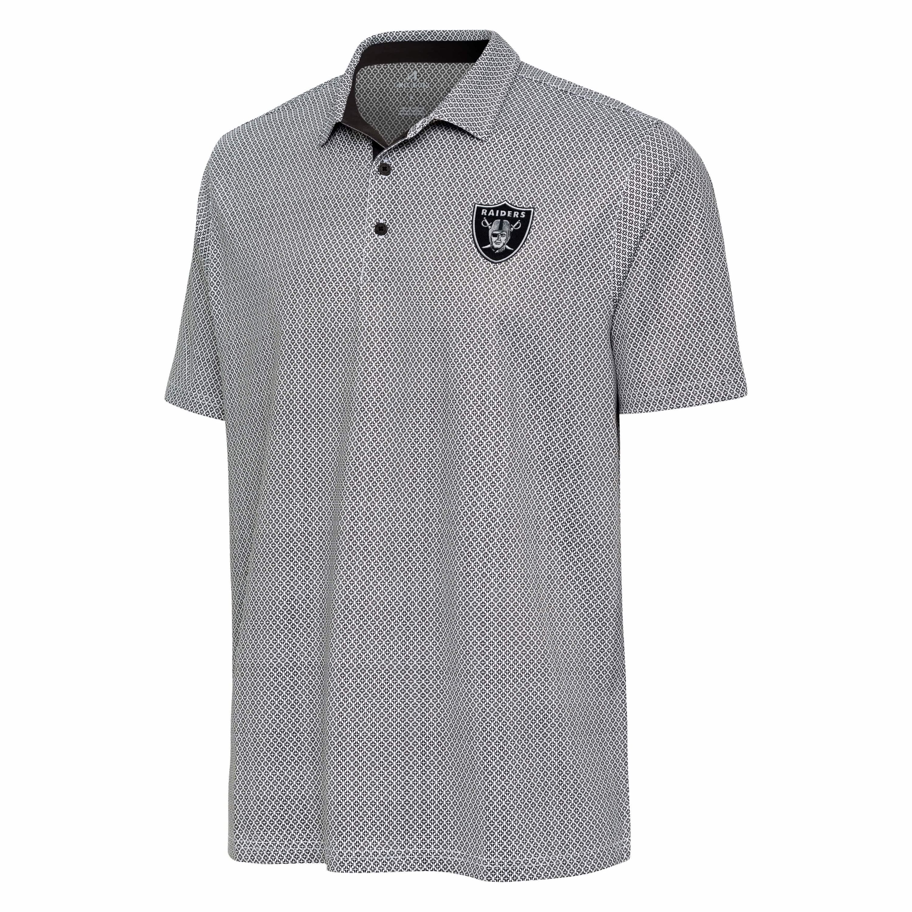Antigua NFL Las Vegas Raiders  Mens Intersect Polo