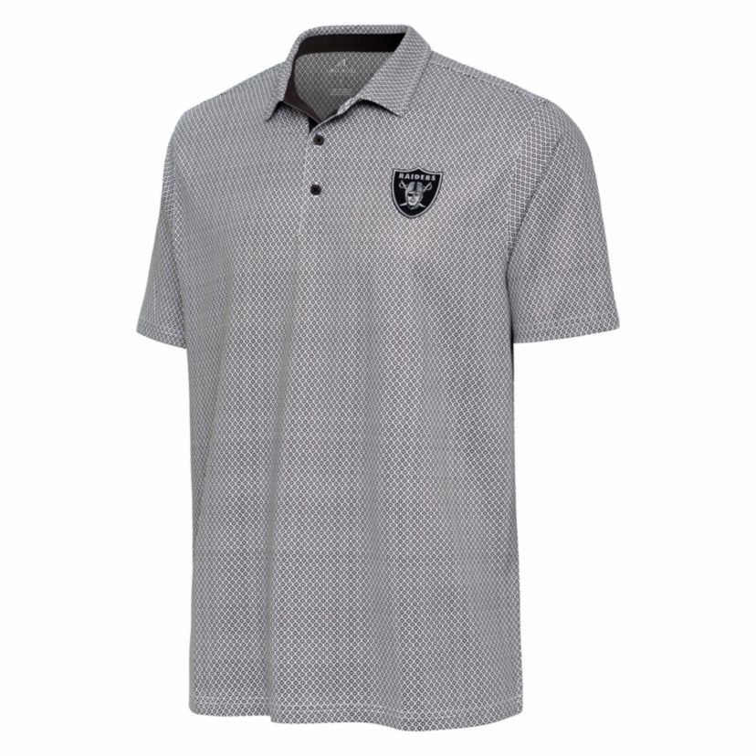 Antigua NFL Las Vegas Raiders  Mens Intersect Polo