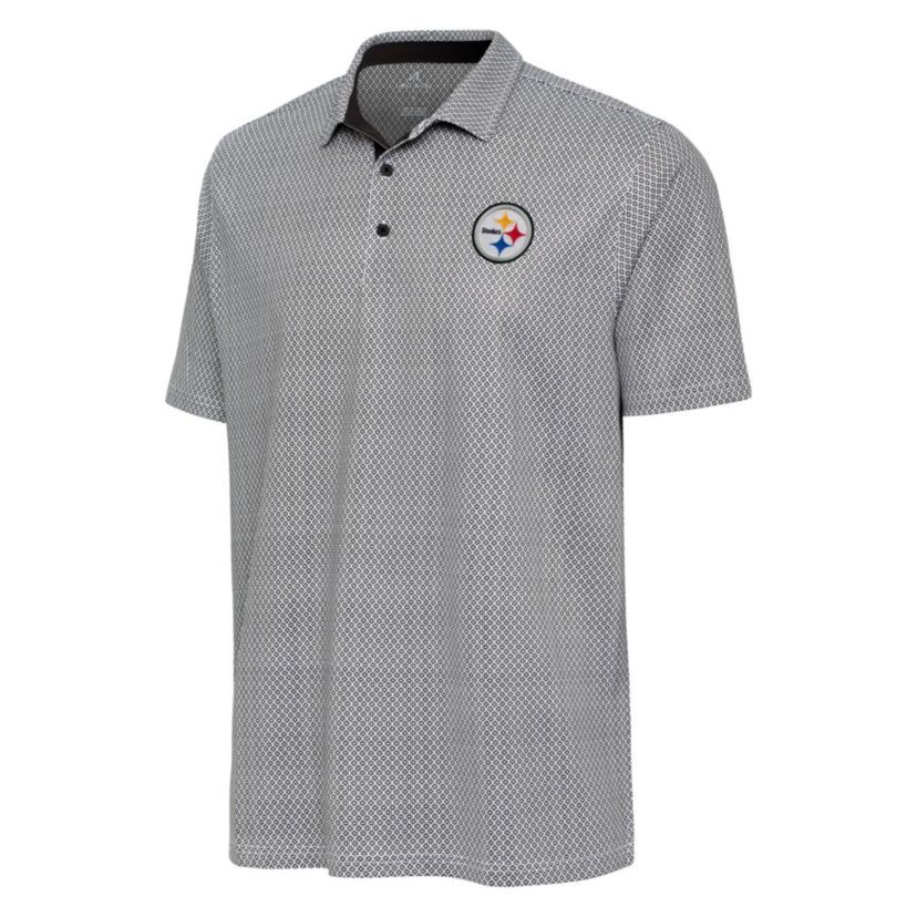 Antigua NFL Pittsburgh Steelers Mens Intersect Polo