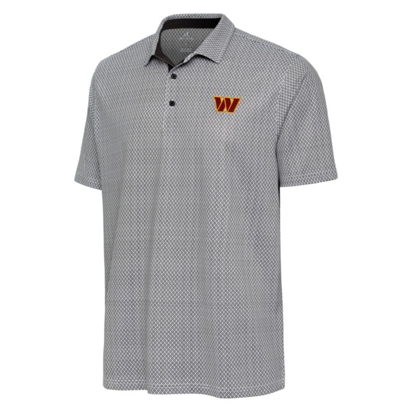 Antigua NFL Washington Commanders Mens Intersect Polo