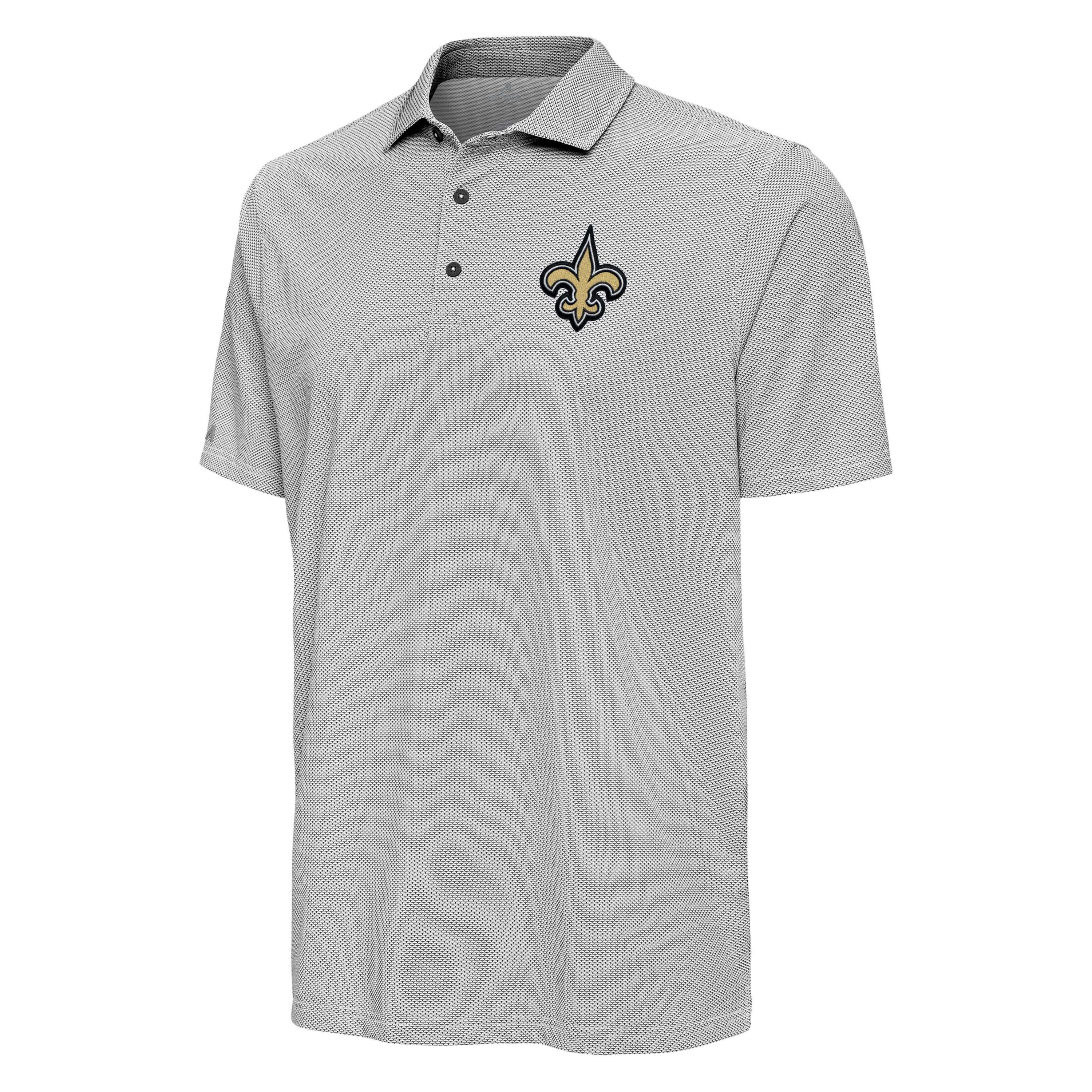 Antigua NFL New Orleans Saints Mens Pave Polo