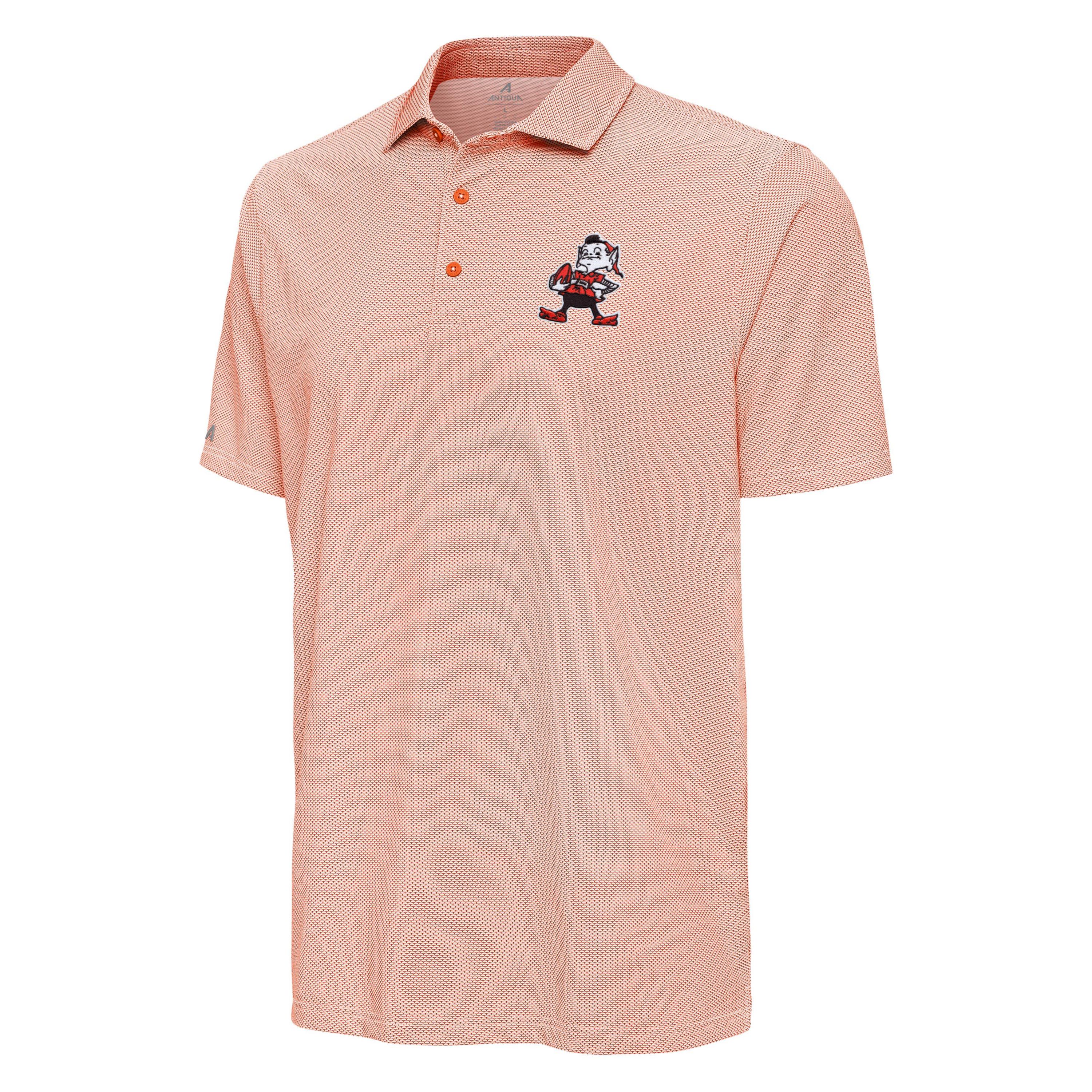 Antigua NFL Cleveland Browns Brownie Hands on Hip Classic Mens Pave Polo