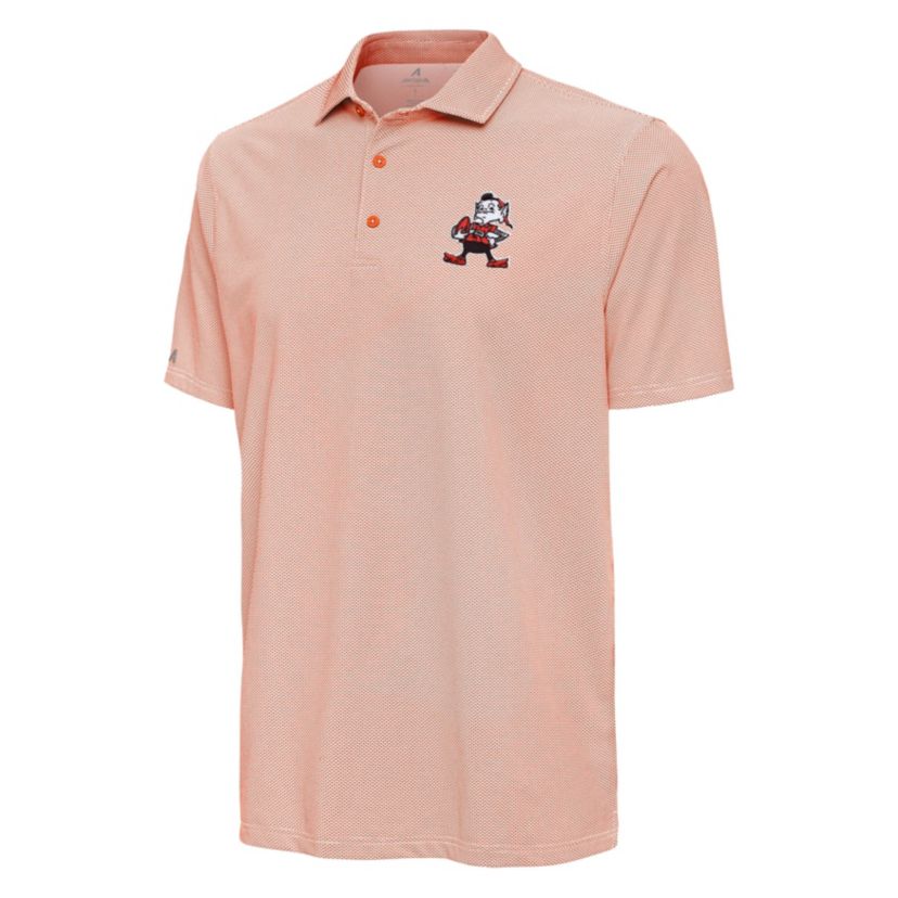 Antigua NFL Cleveland Browns Brownie Hands on Hip Classic Mens Pave Polo
