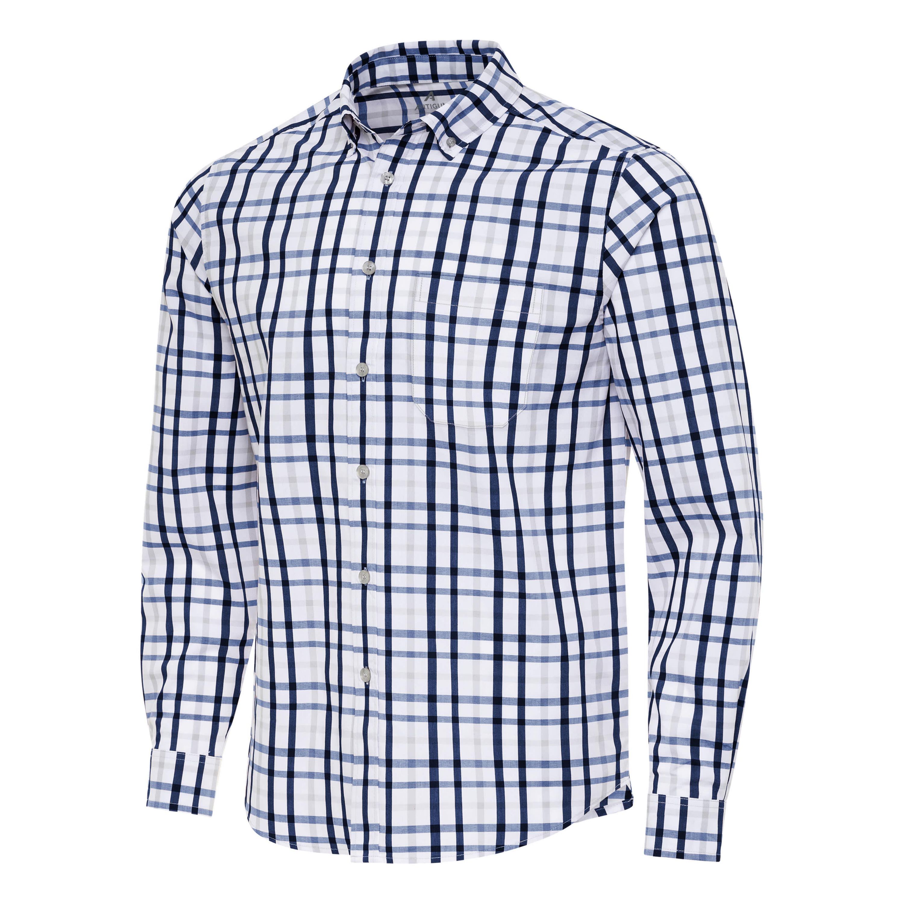 Antigua BLANK Mens Tending 2 LS Woven