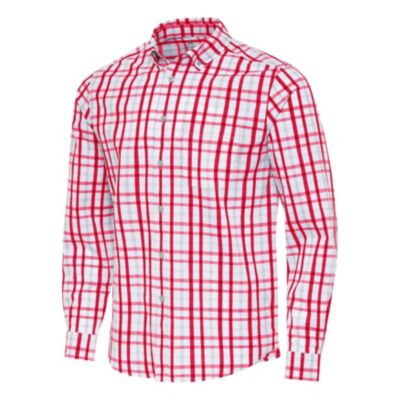 Antigua BLANK Men's Tending 2 LS Woven, Red, Small