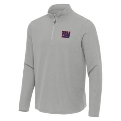 Antigua NFL New York Giants Men's Sync 1/4 Zip Pullover, Grey, 2XL