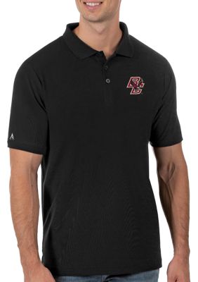 Antigua Men's Boston College Eagles NCAA Boston NCAA Eagles Legacy Pique Polo, Black, 2XL