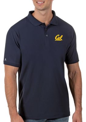 Antigua Men's California Golden Bears NCAA Cal Bears Legacy Pique Polo, Navy Blue, 5XL Tall