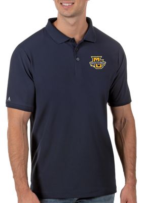 Antigua Men's NCAA Marquette Golden Eagles Legacy Pique Polo, Navy Blue, 5XL Tall