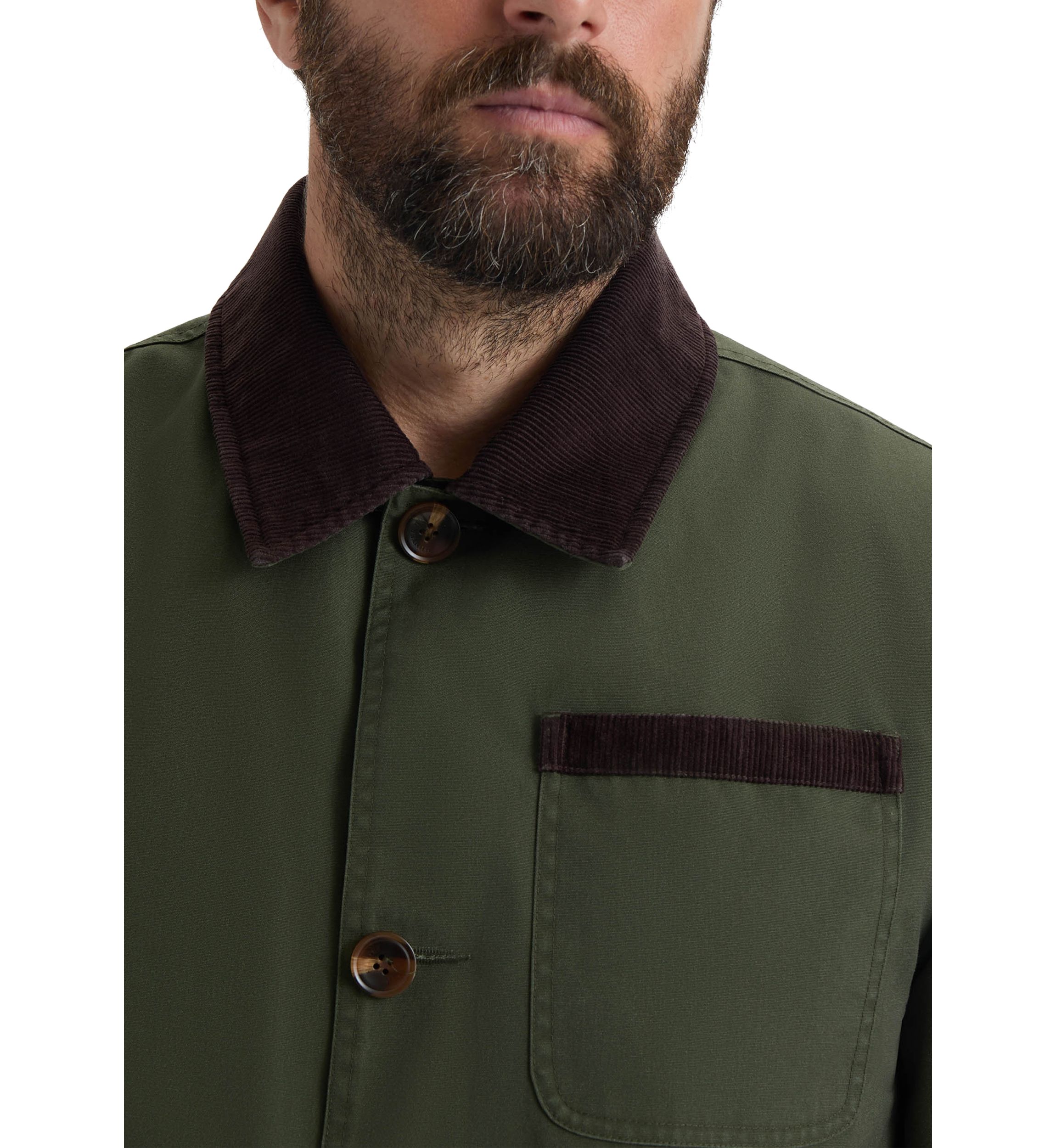 Men’s Samuel Canvas Jacket with Corduroy Trims