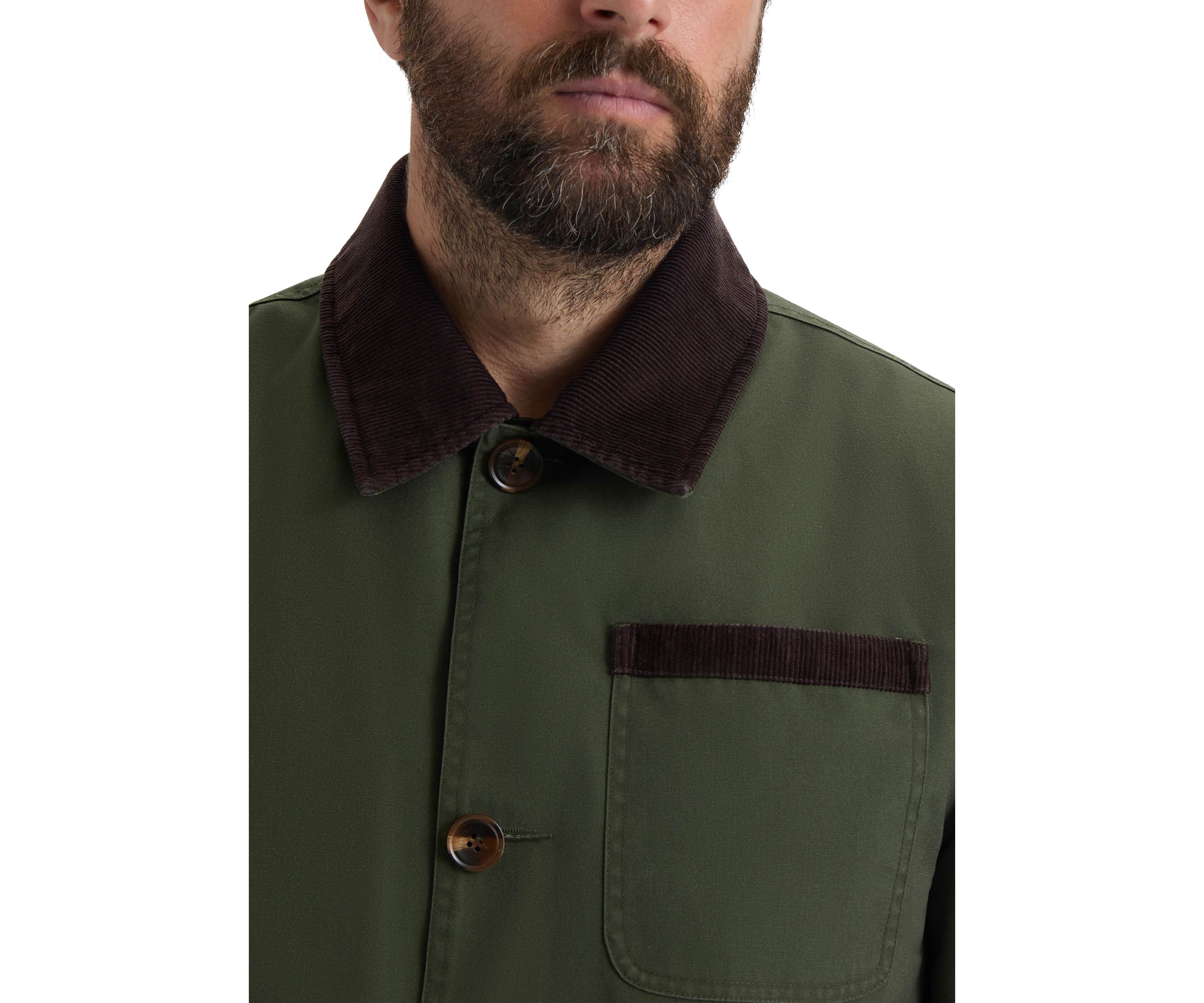 Men’s Samuel Canvas Jacket with Corduroy Trims