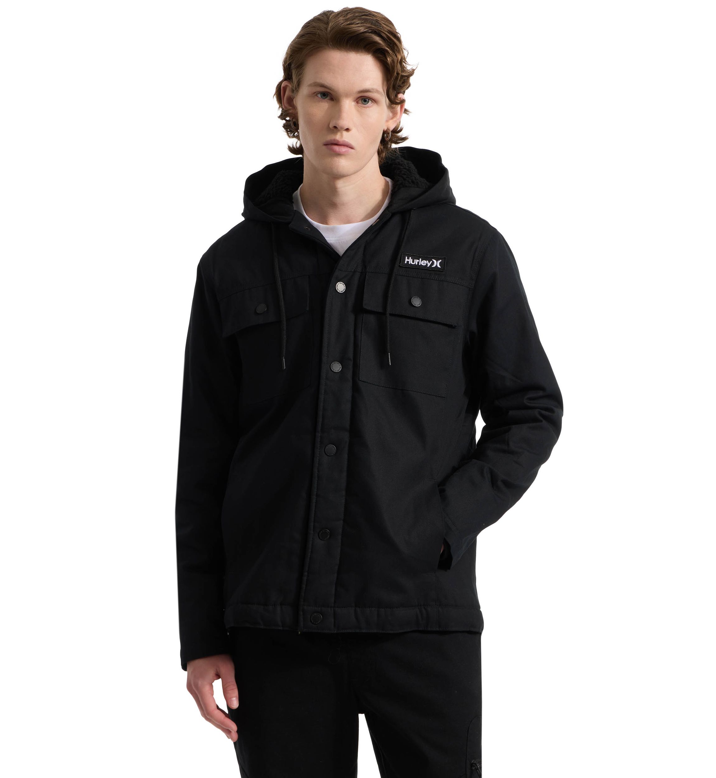 Mens Hunter Charger Sherpa Lined Hooded Jacket