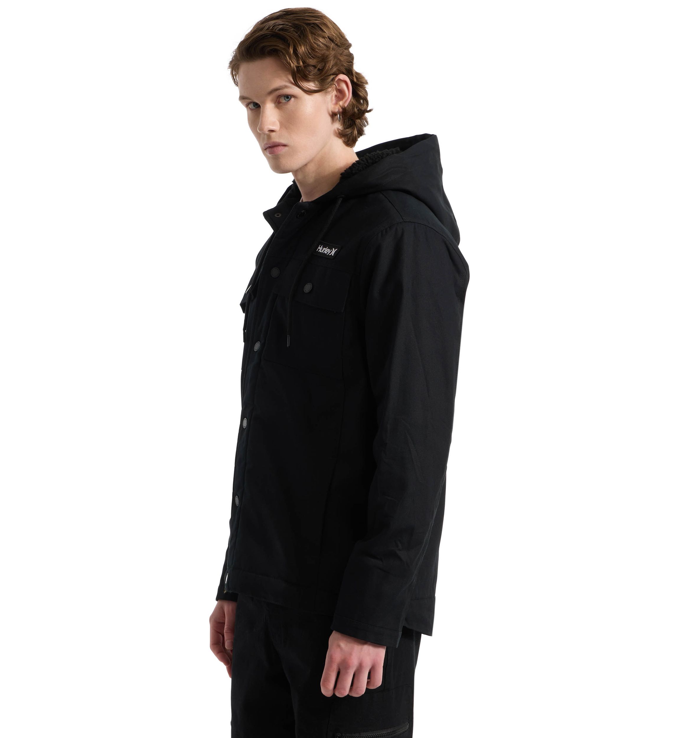 Mens Hunter Charger Sherpa Lined Hooded Jacket
