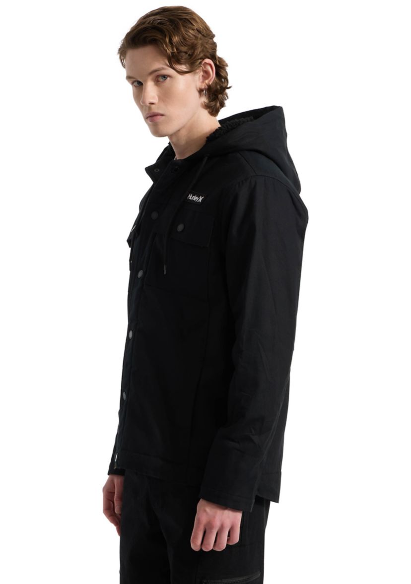 Mens Hunter Charger Sherpa Lined Hooded Jacket