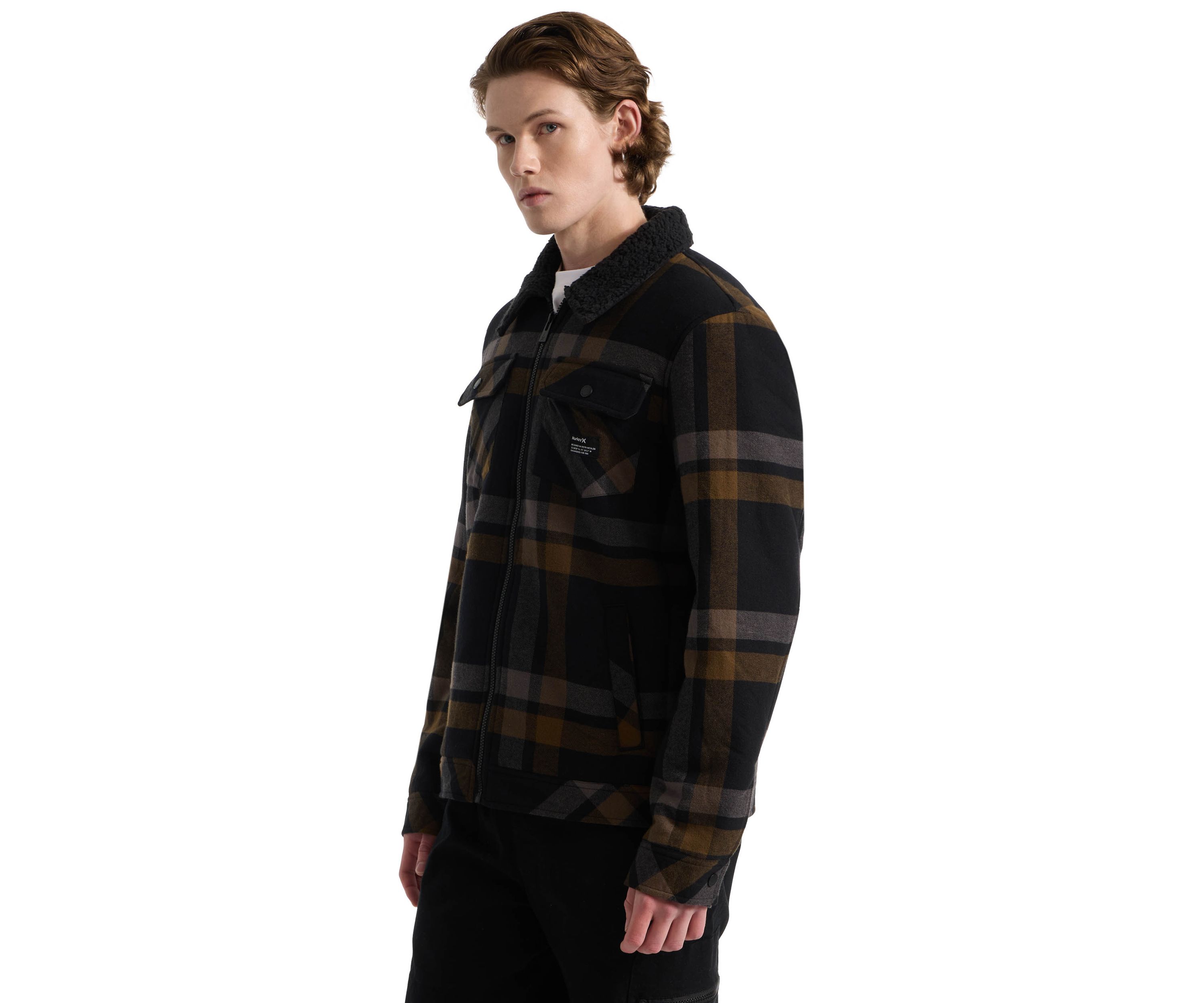 Mens Nathan Flannel Trucker Jacket