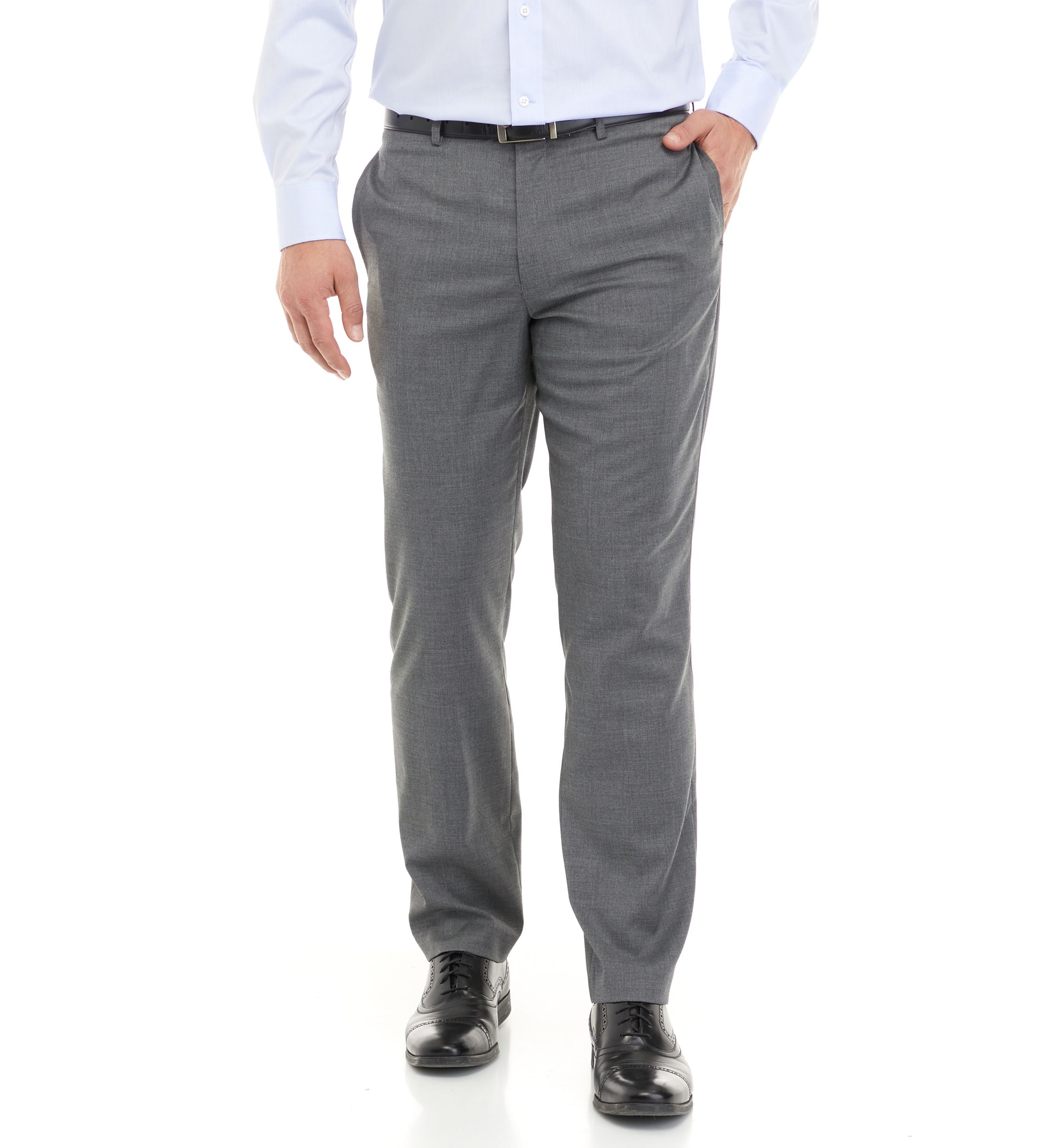 Mens Flat Front Sharkskin Pants