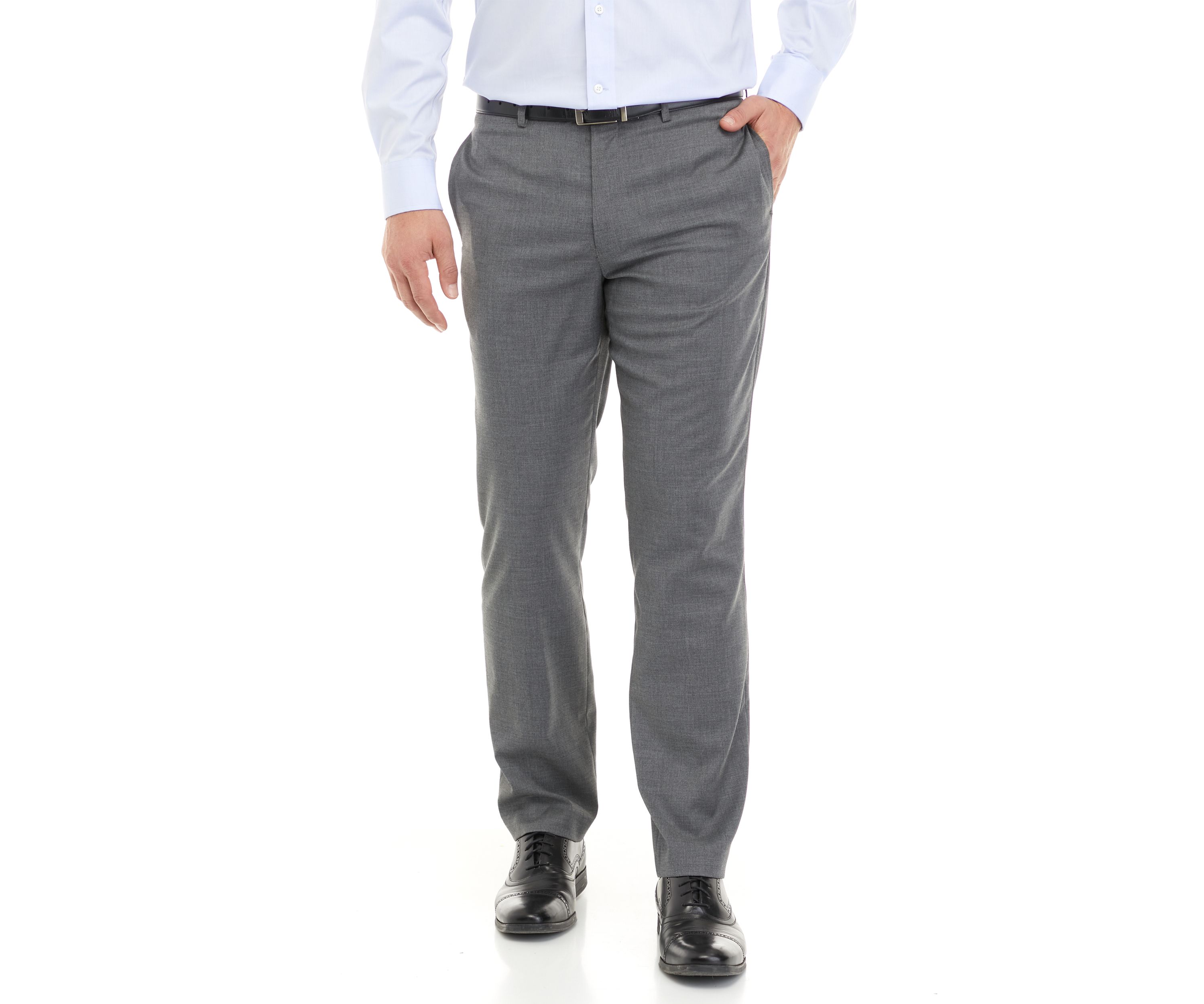 Mens Flat Front Sharkskin Pants