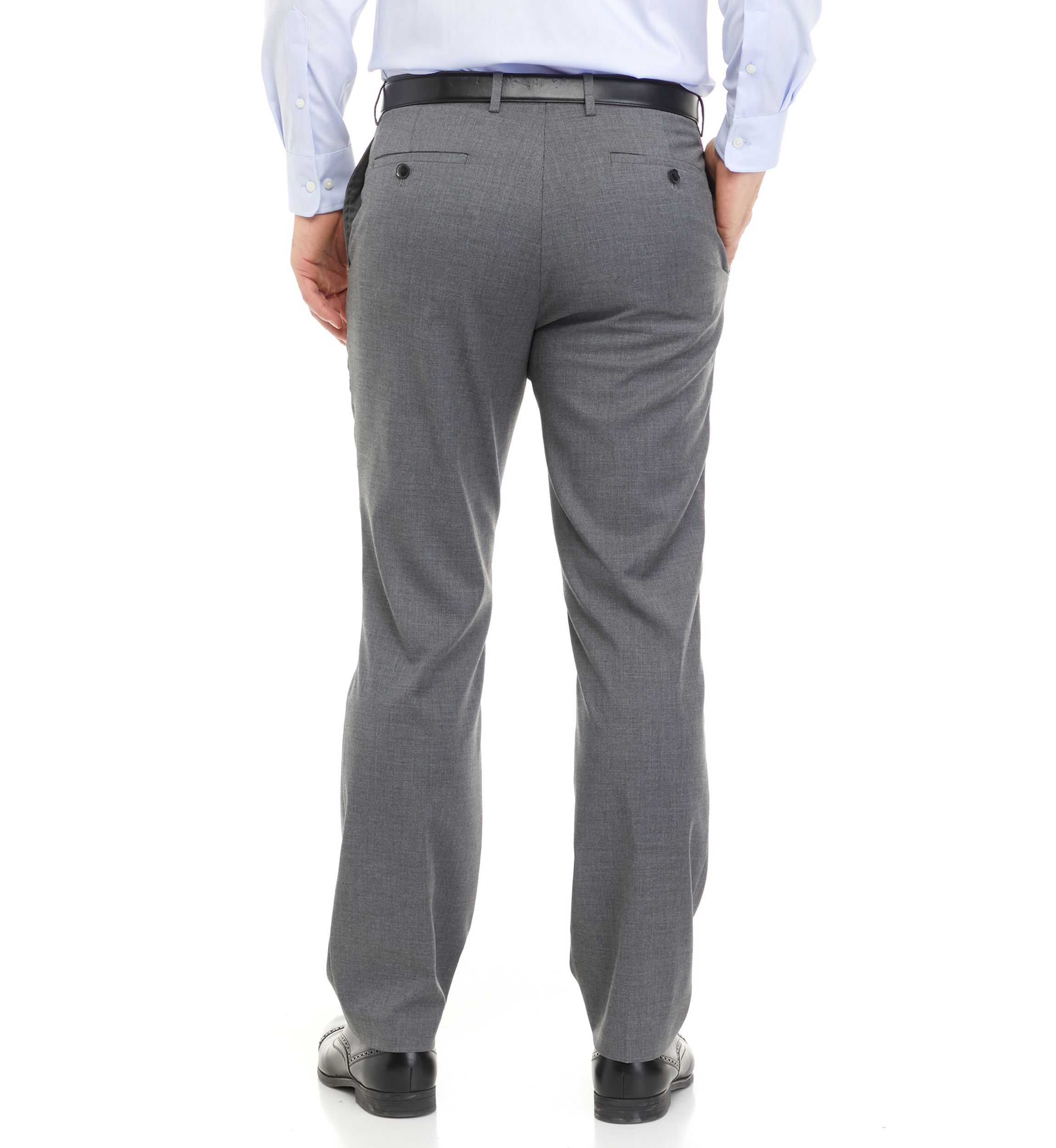 Mens Flat Front Sharkskin Pants