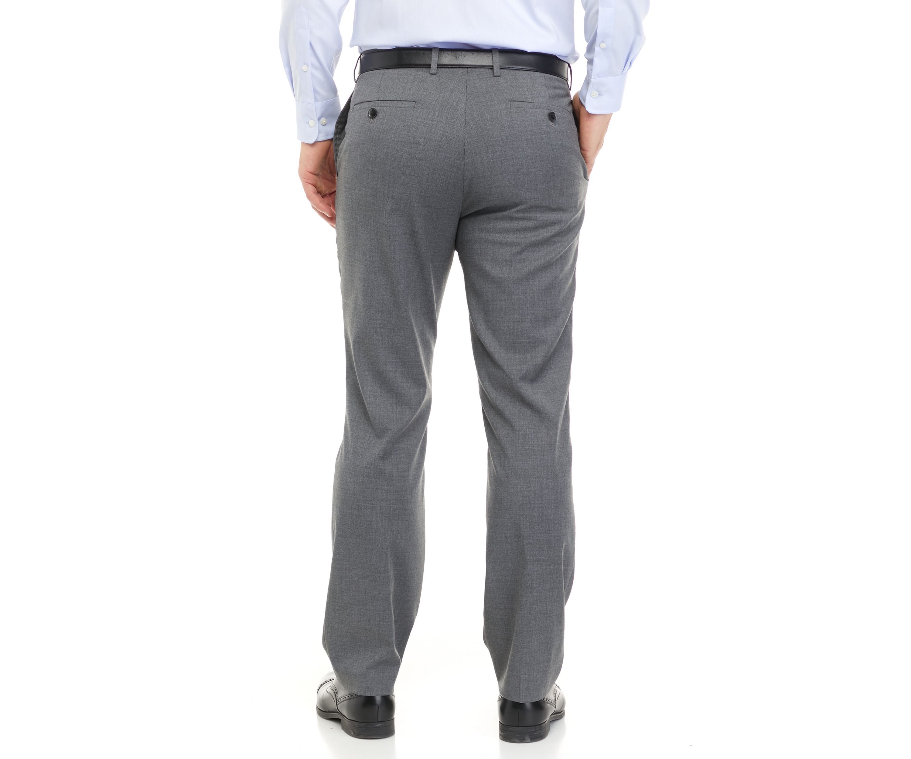 Mens Flat Front Sharkskin Pants