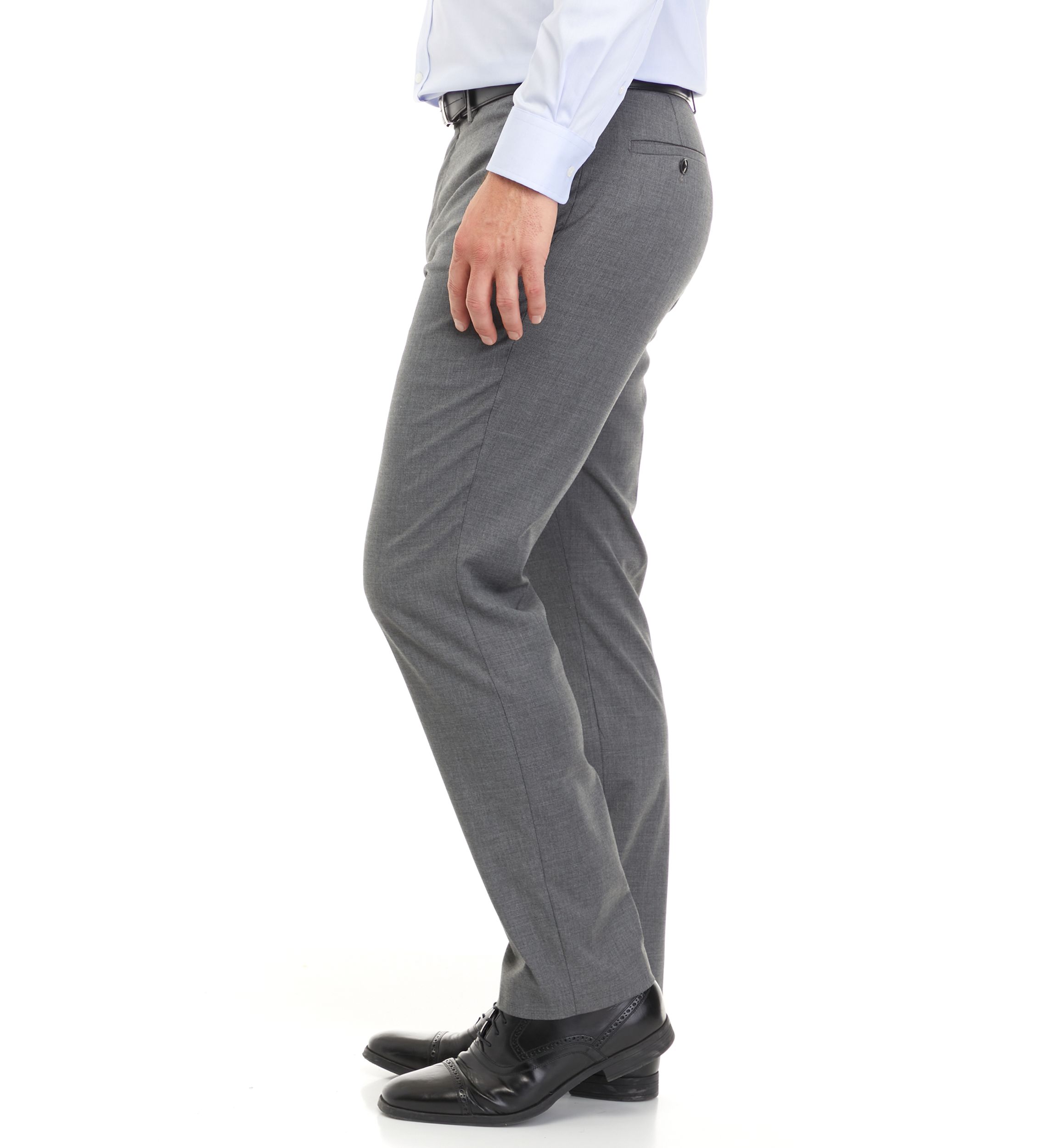 Mens Flat Front Sharkskin Pants