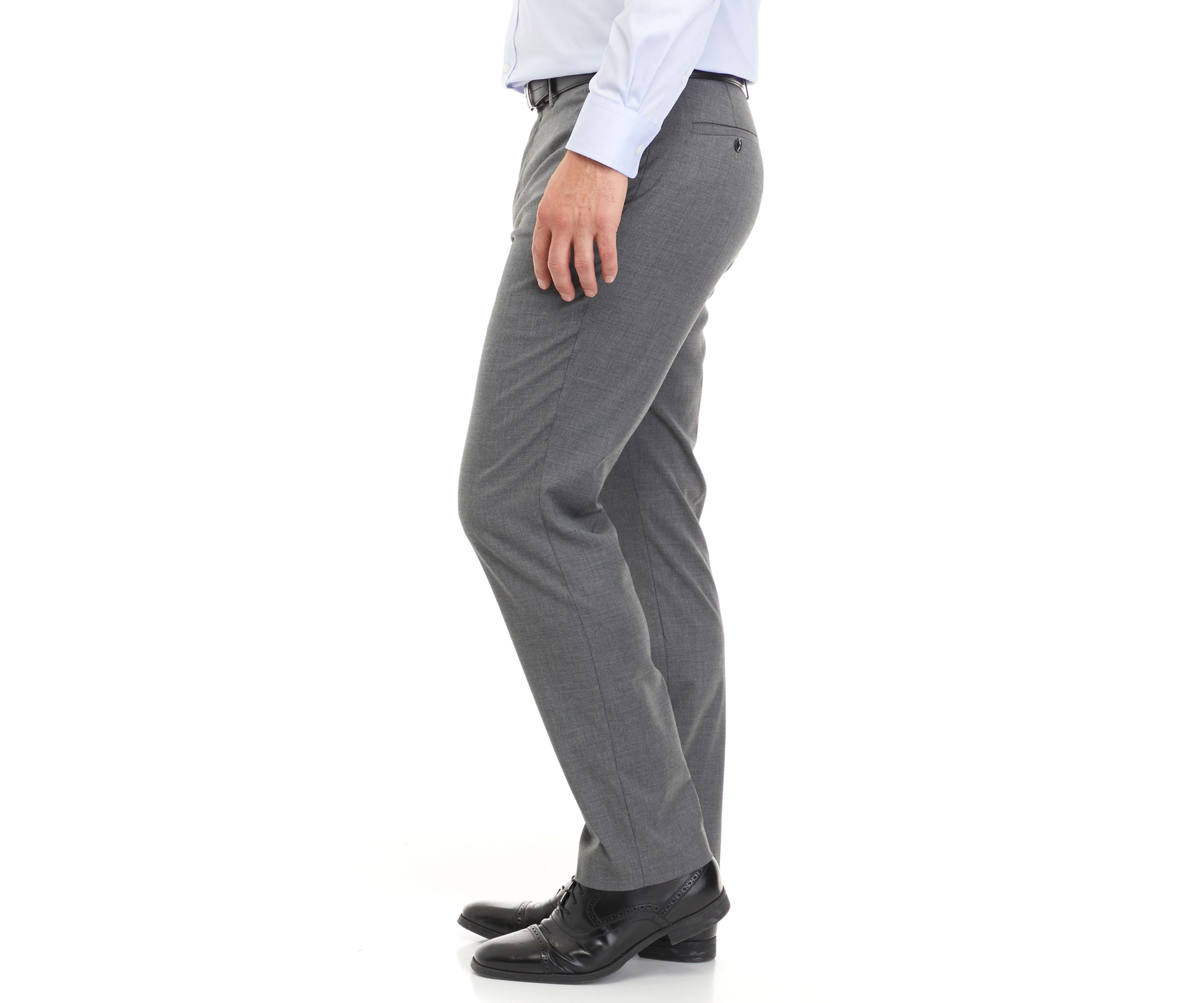 Mens Flat Front Sharkskin Pants