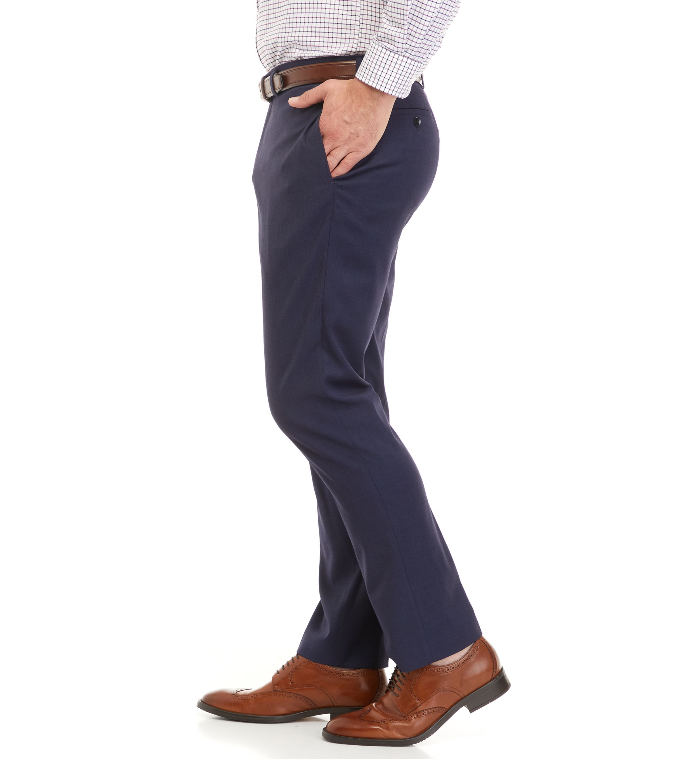 Mens Flat Front Side Seam Pants 