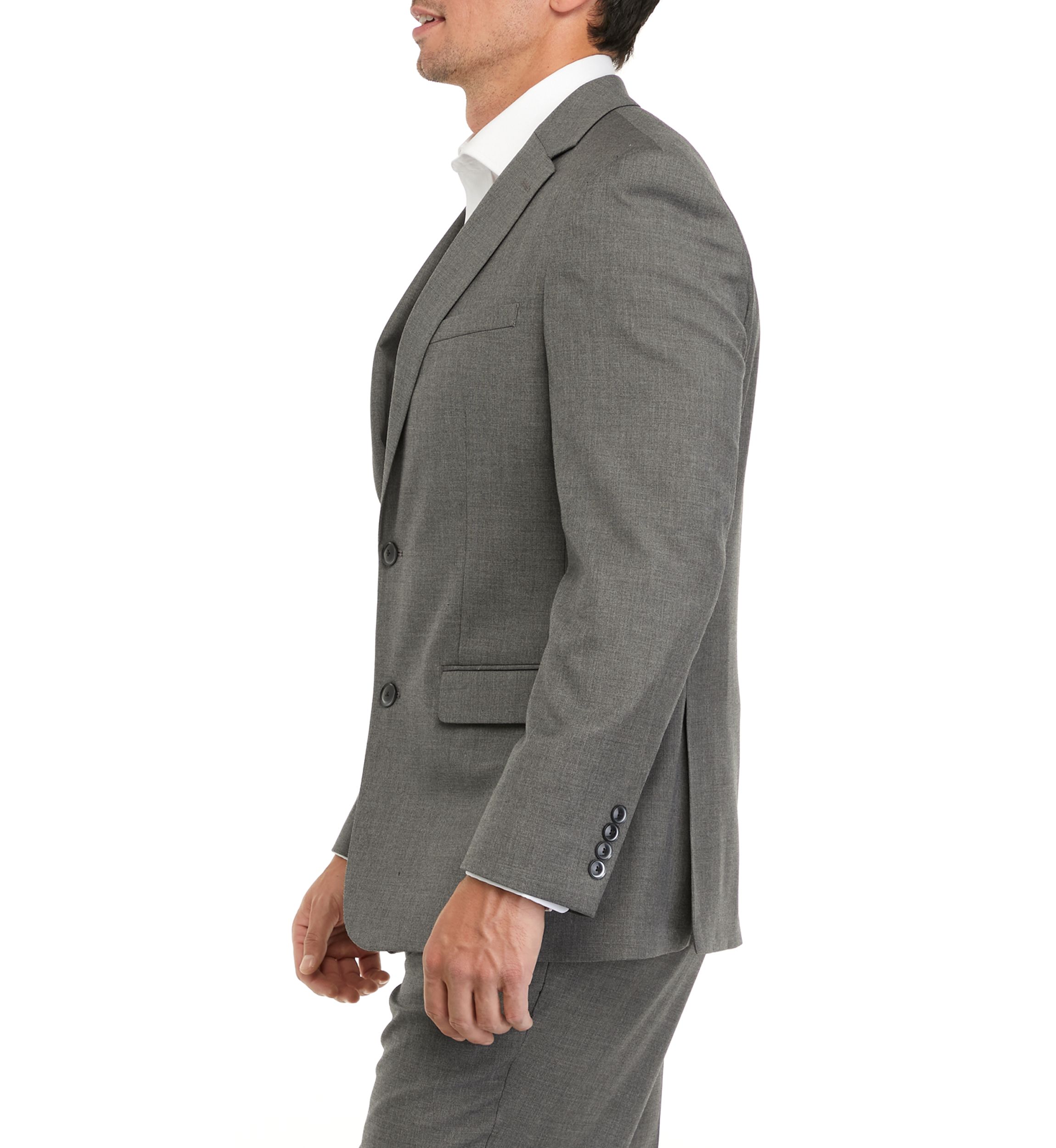 2-Button Notch Lapel Flap Pocket Slim Fit Stretch Suit Separate Jacket 