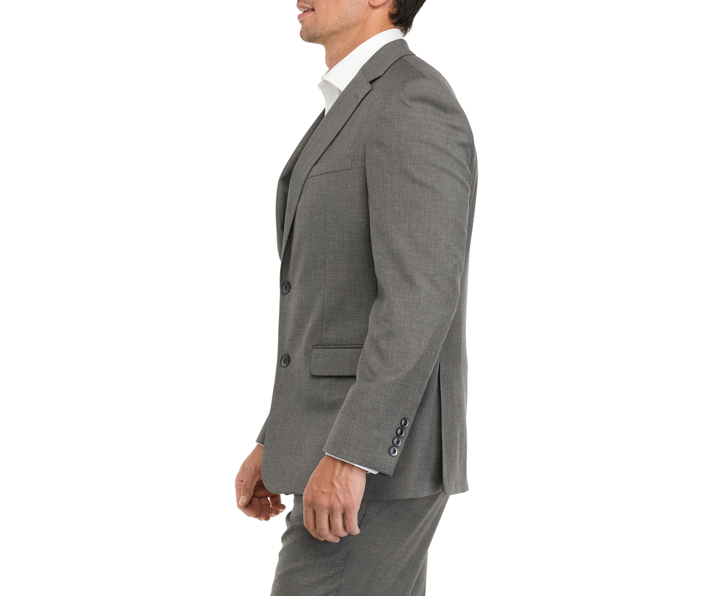 2-Button Notch Lapel Flap Pocket Slim Fit Stretch Suit Separate Jacket 