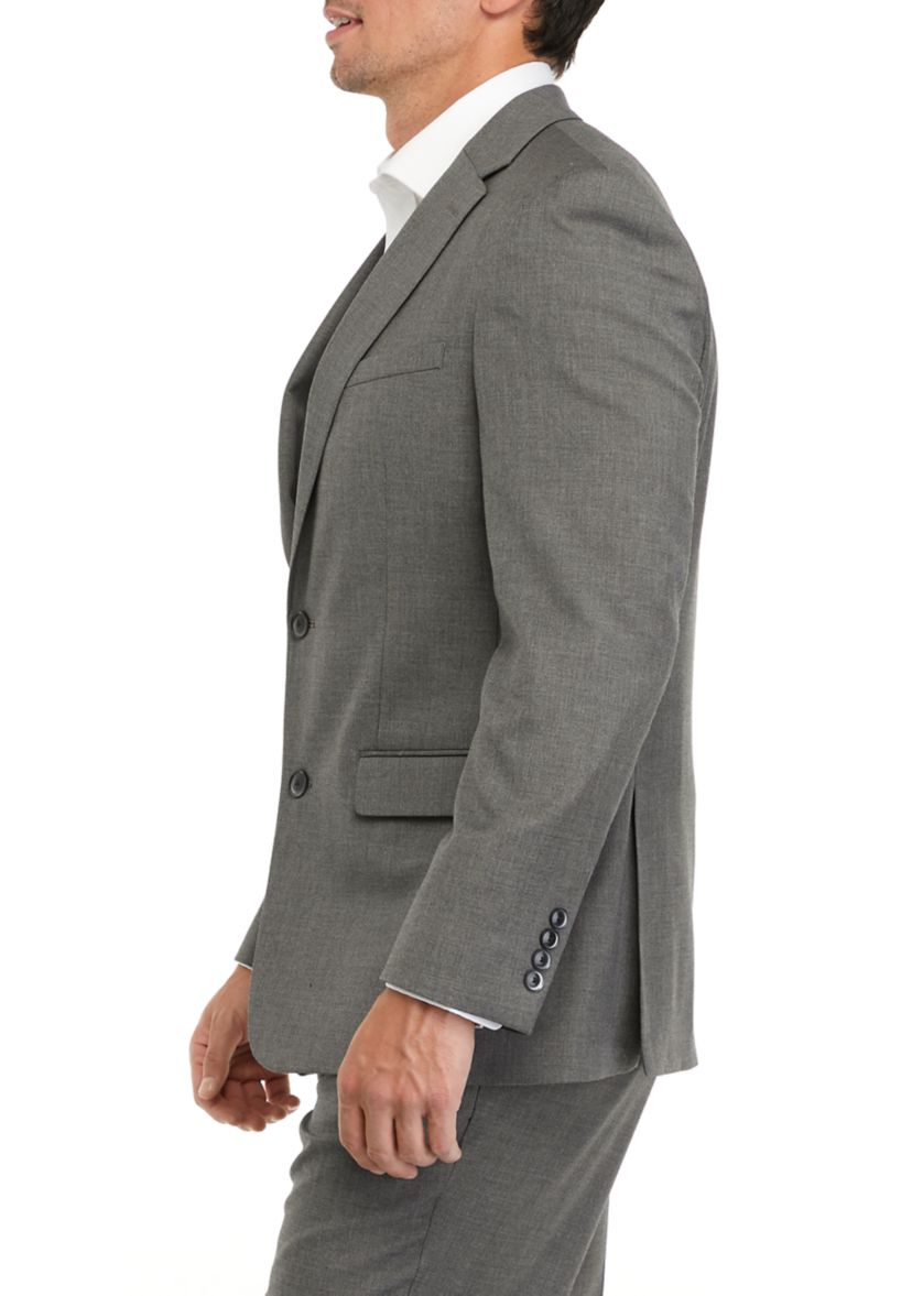 2-Button Notch Lapel Flap Pocket Slim Fit Stretch Suit Separate Jacket 