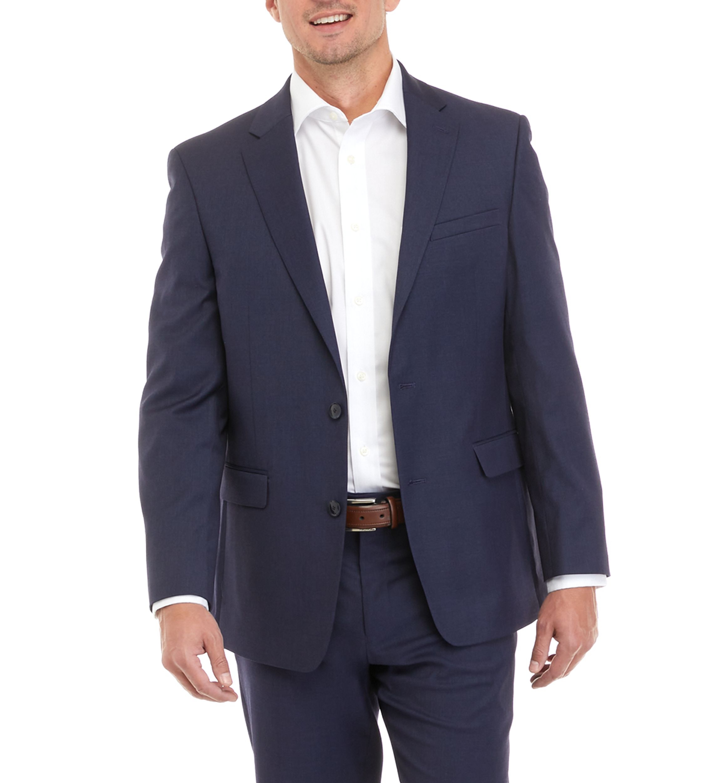  2-Button Notch Lapel Flap Pocket Slim Fit Stretch Suit Separate Jacket 