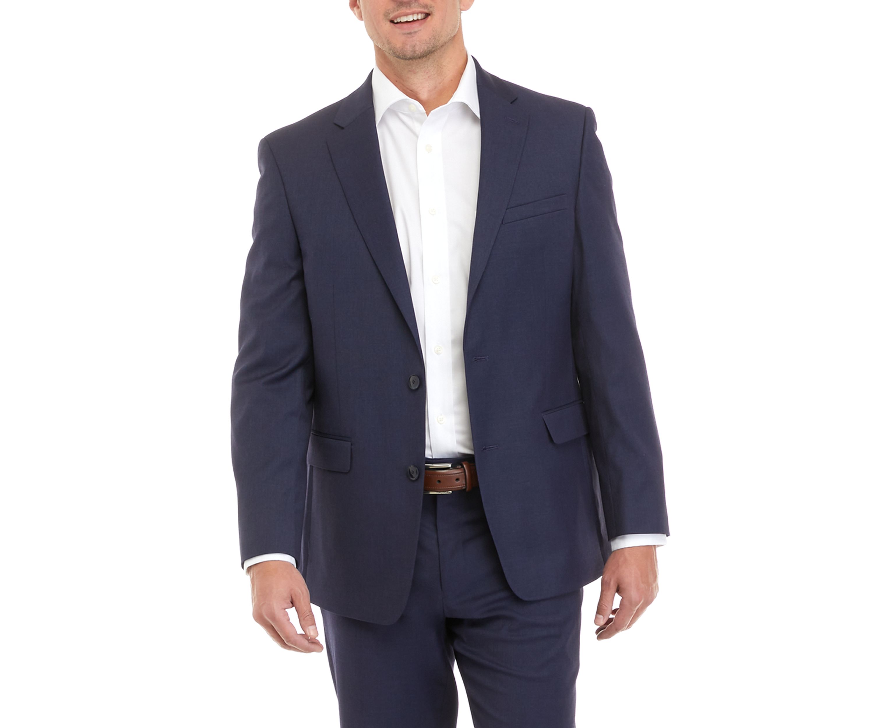  2-Button Notch Lapel Flap Pocket Slim Fit Stretch Suit Separate Jacket 