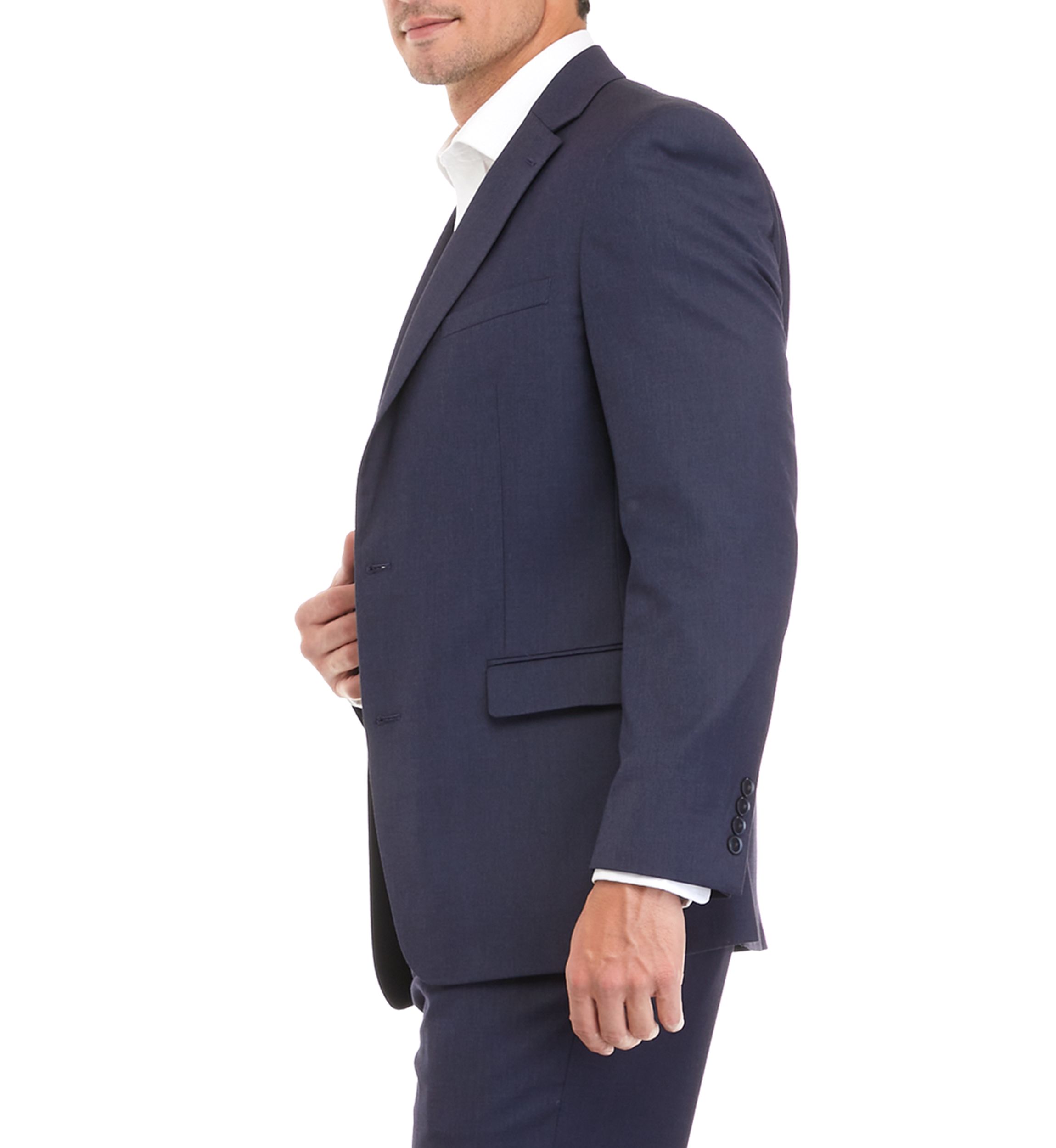  2-Button Notch Lapel Flap Pocket Slim Fit Stretch Suit Separate Jacket 