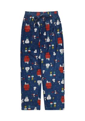 Peanuts Snoopy with a Big Red Bow Sleep Pants Blue