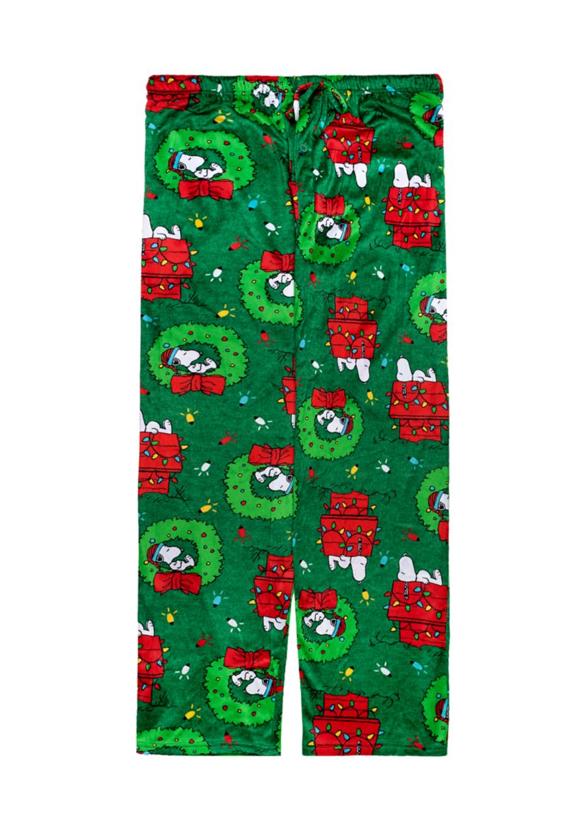 Mens Shiny Snoopy Pajama Pants