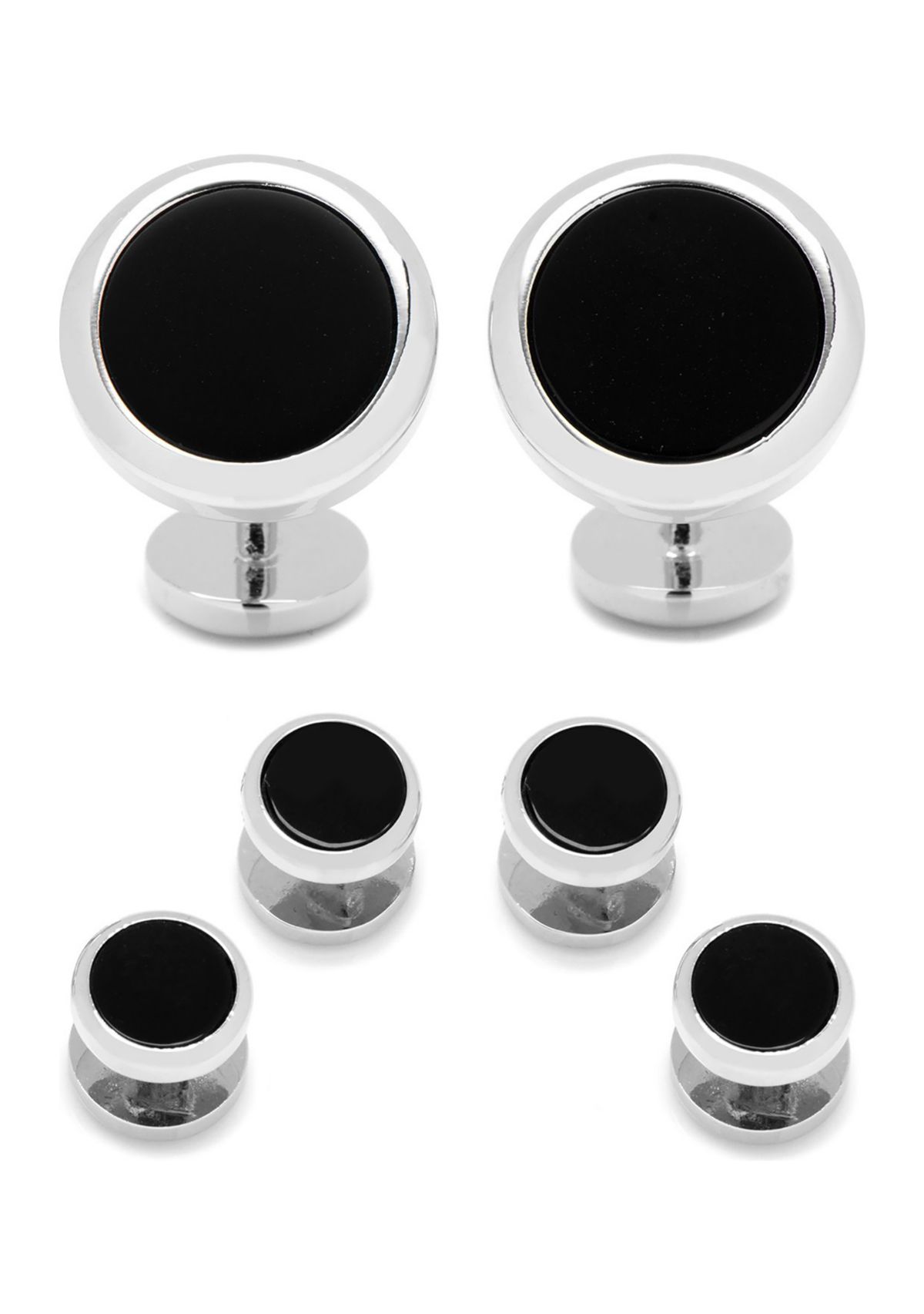 Double Sided Mother of Pearl Round Beveled Stud Set