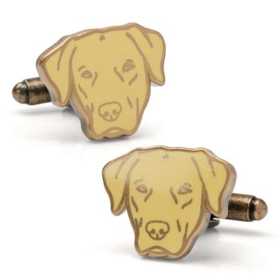 Cufflinks Inc Mens Yellow Labrador Cufflinks Gold