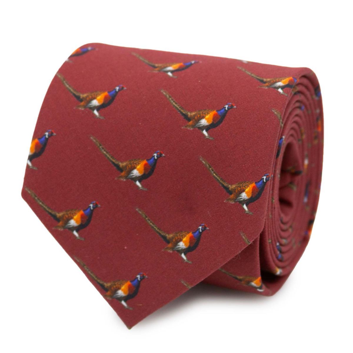 Pheasant Burgundy Mens Tie