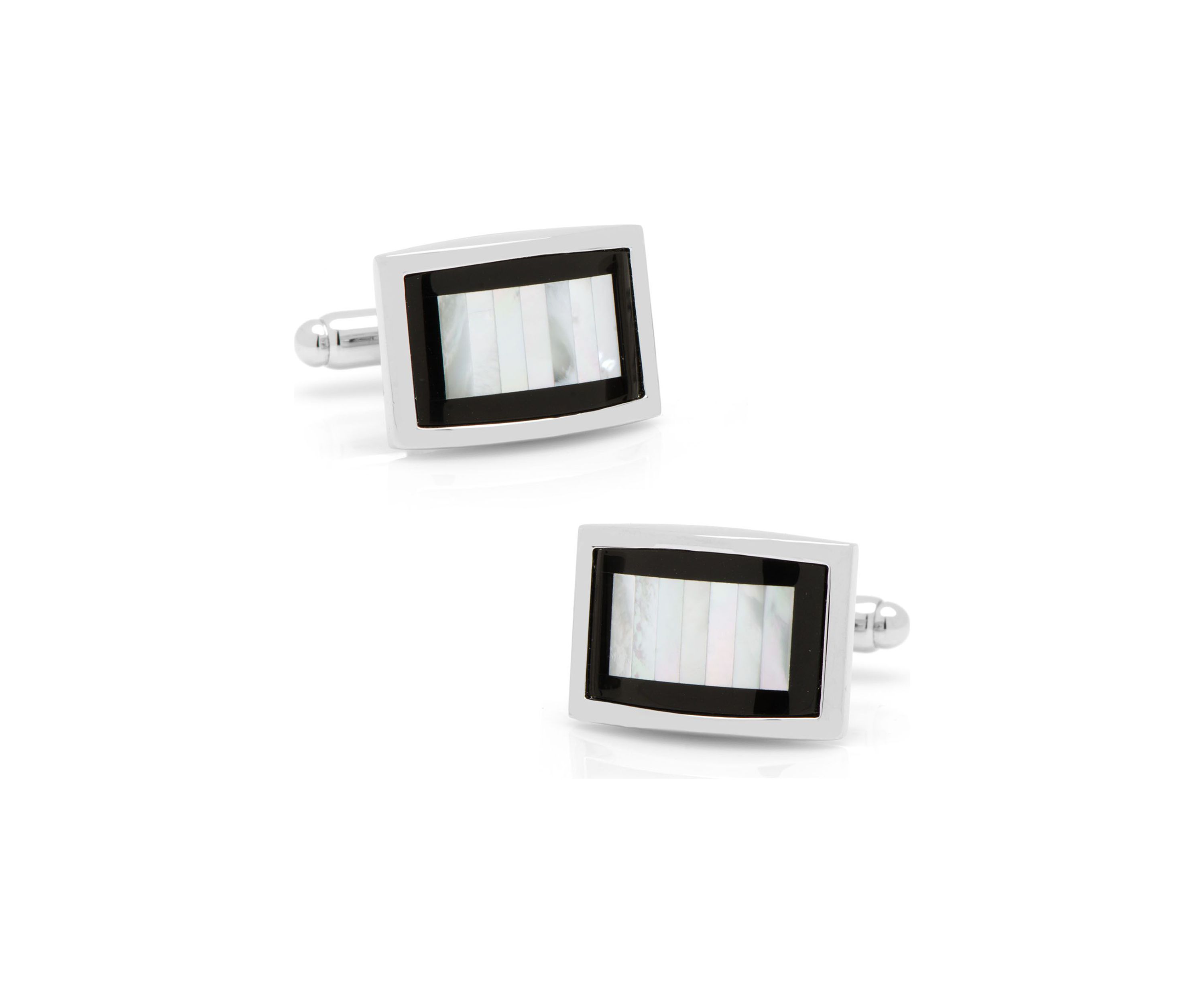 Onyx and Mother of Pearl Key Cufflinks