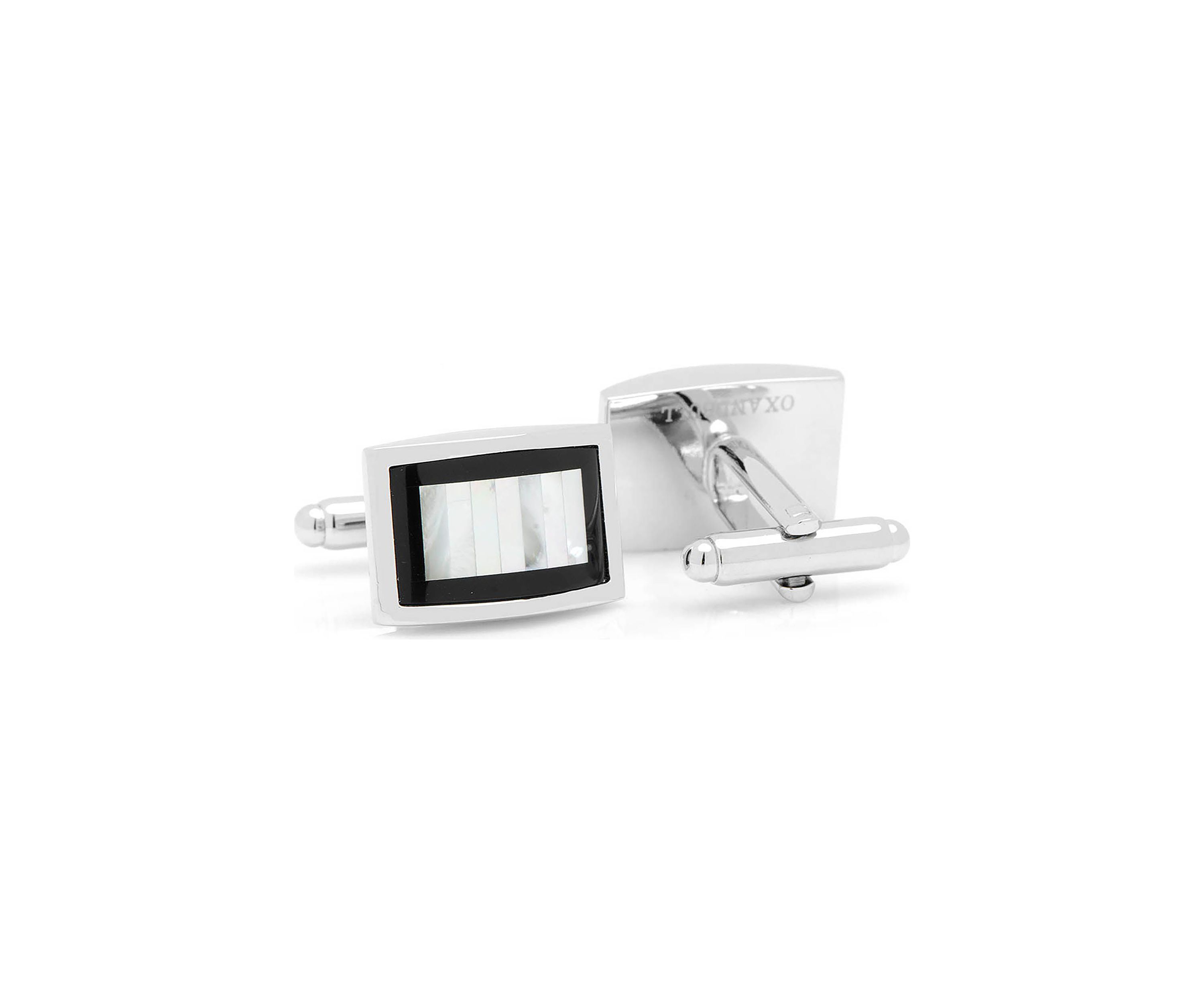 Onyx and Mother of Pearl Key Cufflinks