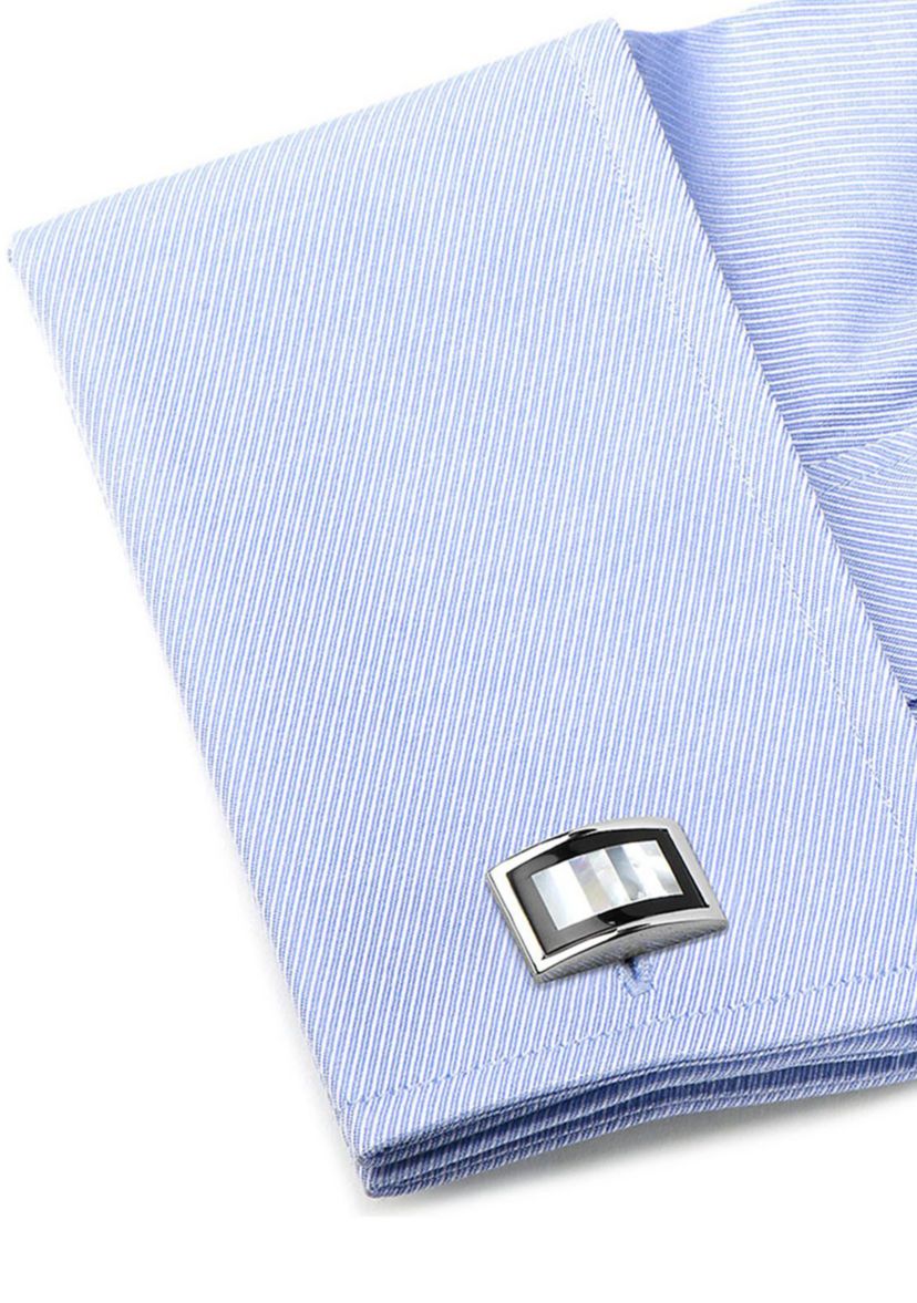 Onyx and Mother of Pearl Key Cufflinks