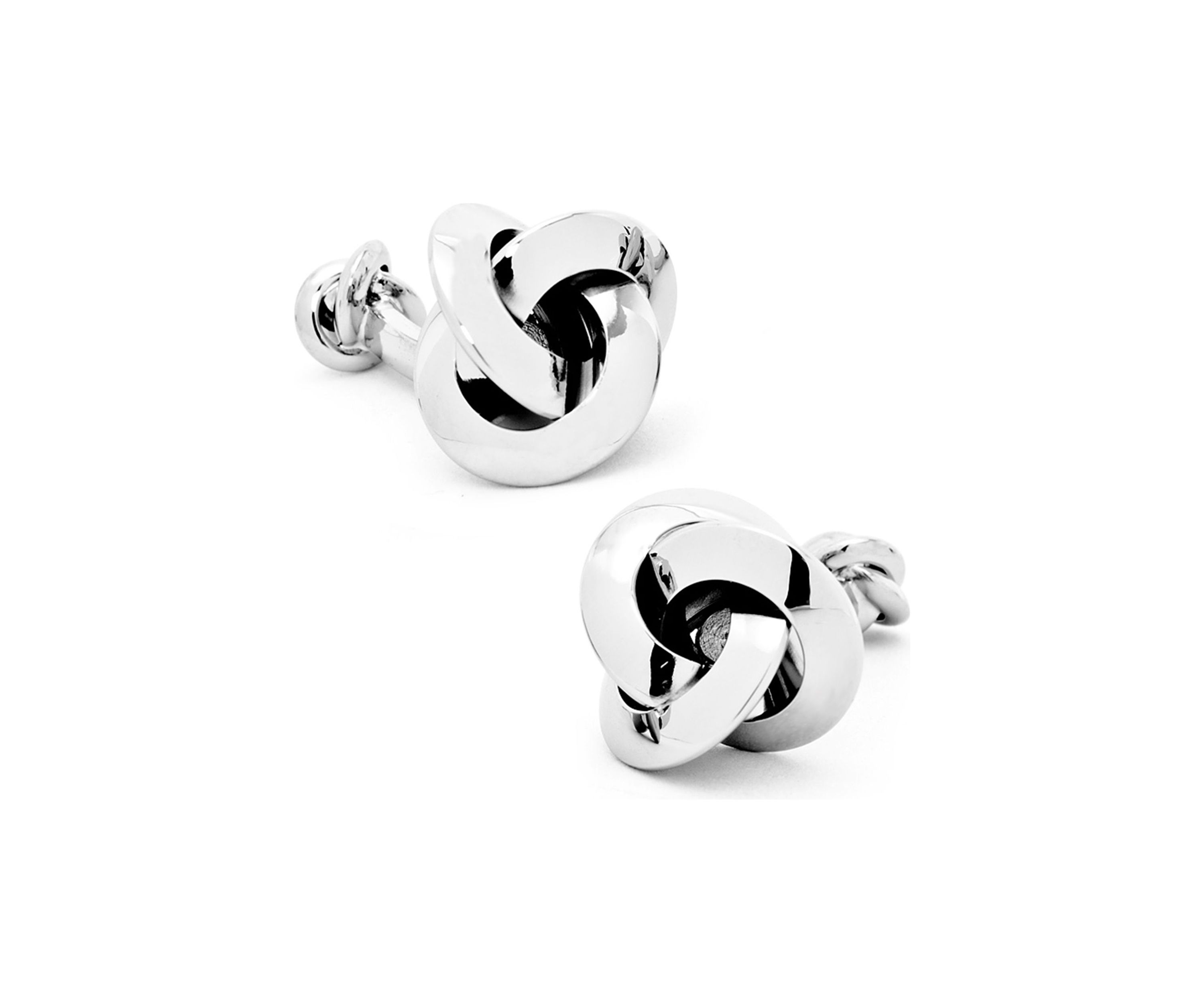 Double Sided Silver Knot Cufflinks