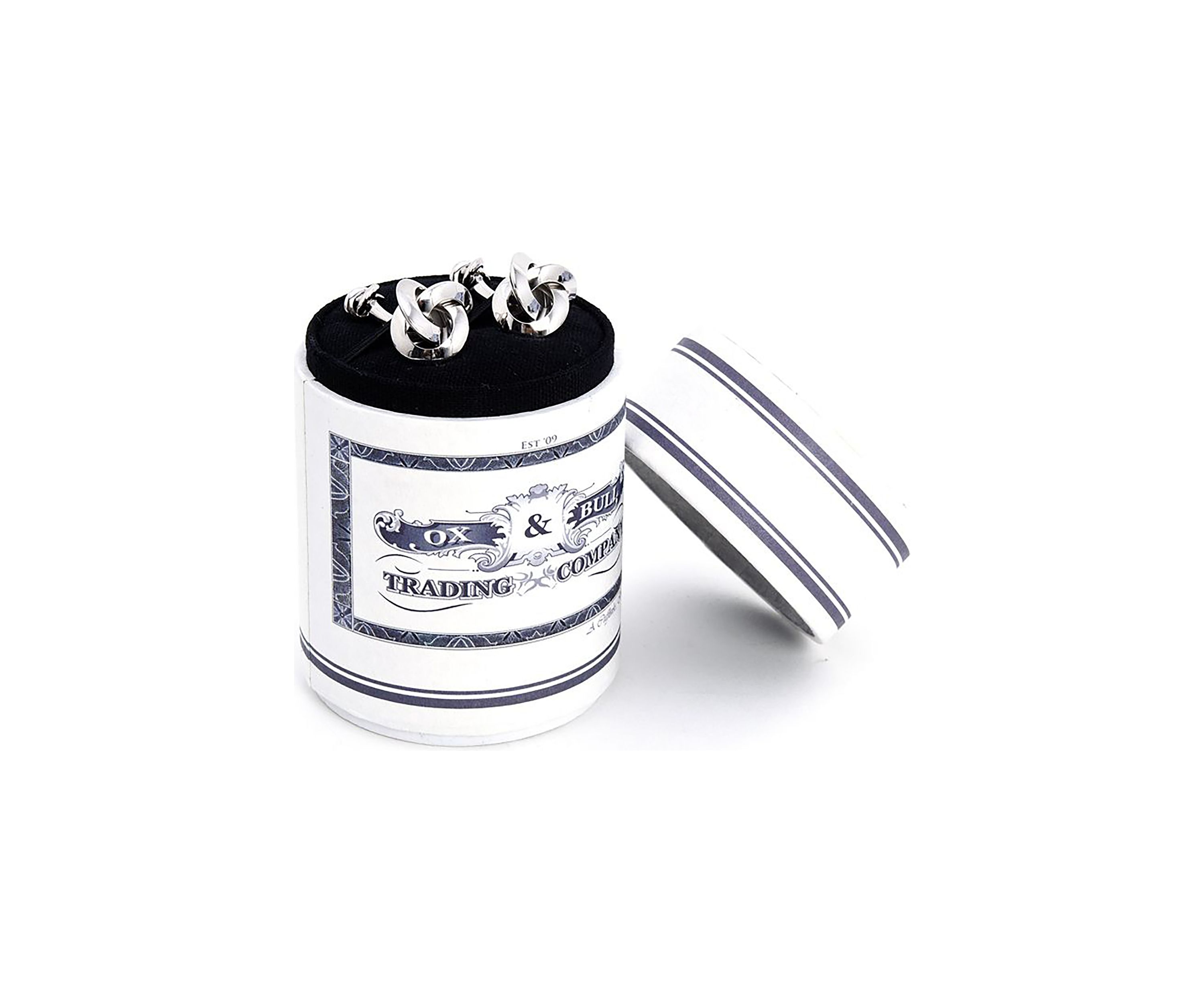 Double Sided Silver Knot Cufflinks