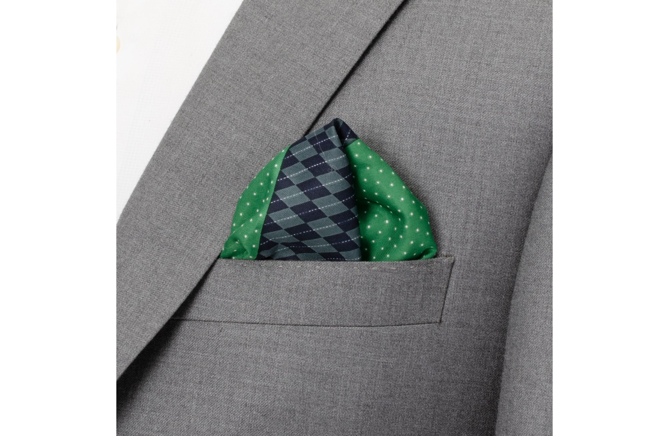 Argyle Dot Multi Pocket Square