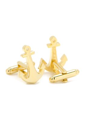 Gold Plated Anchor Cufflinks