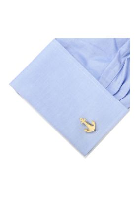 Gold Plated Anchor Cufflinks