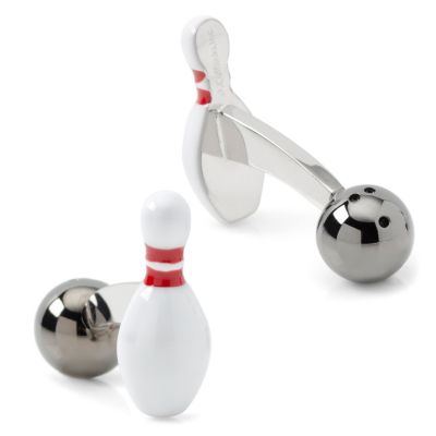 3D Bowling Pin & Ball Cufflinks