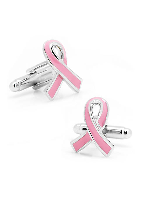 Cufflinks Inc Pink Awareness Ribbon Cufflinks